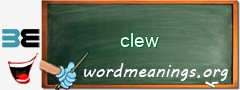 WordMeaning blackboard for clew